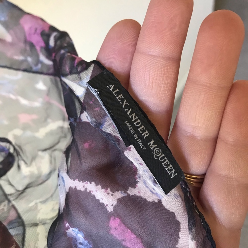 Alexander McQueen Silk Scarf Made in Italy